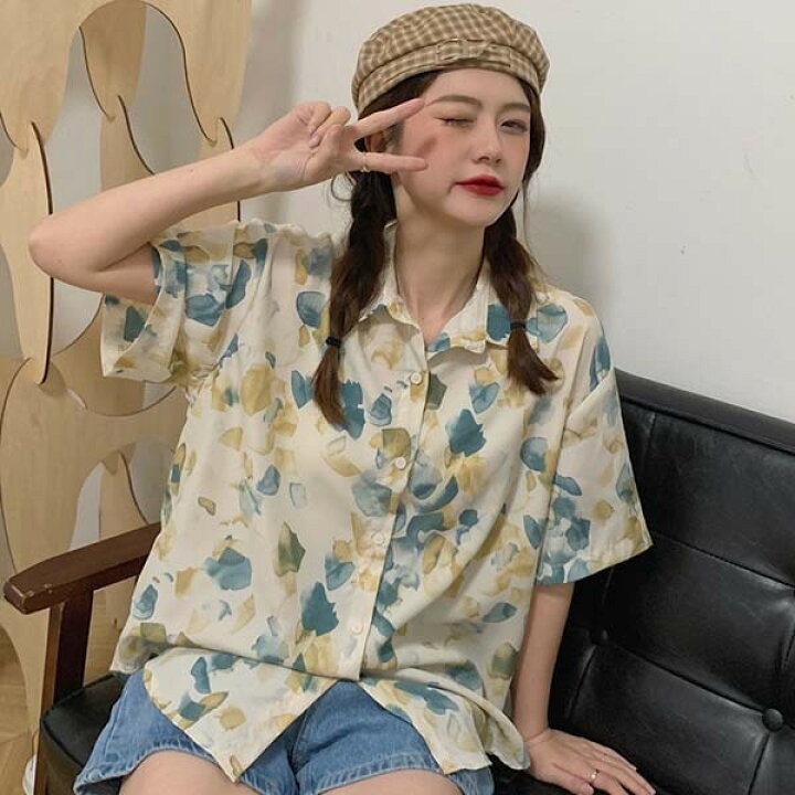 楽天市場 アロハシャツ レディース トップス 開襟シャツ 花柄 ゆったり リゾート 夏 レトロ ゆったり コーディネート 韓国 学生 普段使い 体型カバー 旅行 海 デート プリント Ds195zezel9 代引不可 サニープライズ 楽天市場店