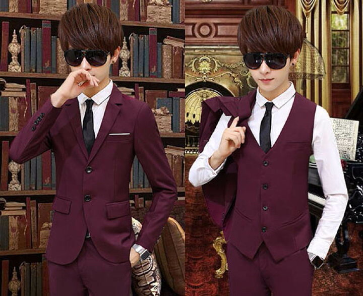 楽天市場 ビジネス スーツ スリム メンズ おしゃれ 紳士服 背広 卒業式 入学式 ブラック グレー ネイビー ワインレッド 結婚式 フォーマル パーティー S M L Xl 2xl 3xl 4xl 5xl 代引き不可 サニープライズ 楽天市場店