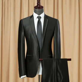 1ボタン スリム スーツ 2ボタン スリム ビジネス シングル メンズ 紳士服 suit ベスト付き ブラックスーツ 大きいサイズ おしゃれ 春 夏 細身 結婚式 ブラック【S/M/L/XL/2XL/3XL】dg032g4g4d4