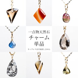 一点物 天然石チャーム ペンダント トップ チャームのみ ネックレス用 ピアス用 レディース シンプル ゴールド 誕生石 20代 30代 40代 50代 ペリドット ラピスラズリ トルマリン モルガナイト カイヤナイト アクアマリン スモーキークォーツ ターコイズ アメジスト