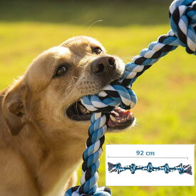 【半額 楽天スーパーSALE】 犬おもちゃ 犬用噛むおもちゃ玩具 犬ロープおもちゃ 中型犬 大型犬 ペット用 丈夫 天然綿布 ストレス解消 運動不足解消 耐久性 清潔 歯磨き 5ノットの犬のロープのおもちゃ