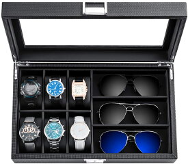 時計ケース 6本 腕時計ケース 高級 時計保管 眼鏡 時計バンド 収納ボックス 腕時計収納ケース ウォッチコレクションボックス