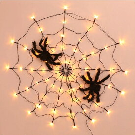 ハロウィン 八つモード くもの巣 飾り 光る 電池式/USB式 直径1M 70led 蜘蛛のおもちゃを贈る リモコン付き ハロウィン飾り 点滅 ライト ledモチーフライト ハロウィンライト led 電飾 パーティー装飾