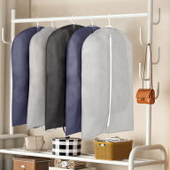 3枚セット 100x60cm 洋服カバー 衣類カバー スーツカバー コートカバー スーツ収納バッグ ホコリ避け 型…