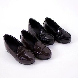 ドール 靴 ローファー シューズ 幼SDサイズ 人形用 学生風 制服 コーデ用 黒色 ブラック ロリータ エナメル 茶色 白 ホワイト ブラウン ミニチュアシューズ ドール用 アクセサリー ドール 服 小物