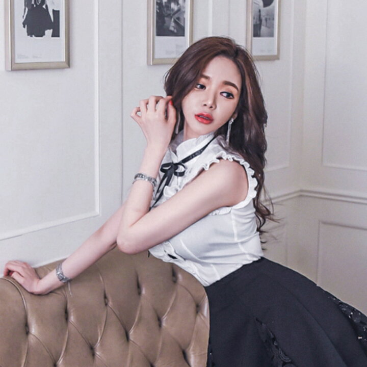 楽天市場 ブラウス レディース ノースリーブ スタンドカラー シャツ ブラウス トップス ノースリーブブラウス 薄手 夏 夏服 レディース Sunone Shop