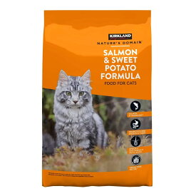 カークランド キャットフード 8kg サーモン ポテト 成猫 子猫用 穀物不使用 グレインフリー 総合栄養食 プロバイオティクス プレバイオティクス ドライフード Kirkland Signature Nature's Domain