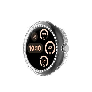 Google Pixel Watch 3 41mm/45mm �P�[�X �E�F�A���u���[���E�X�}�[�g�E�H�b�` �N���A ���b�L�d�グ PC�f�� �J�o�[ �}���`�J���[ �V���v���� ���C���X�g�[�� ���炫�� �n�[�h�J�o�[ CASE �����Ռ� ���h