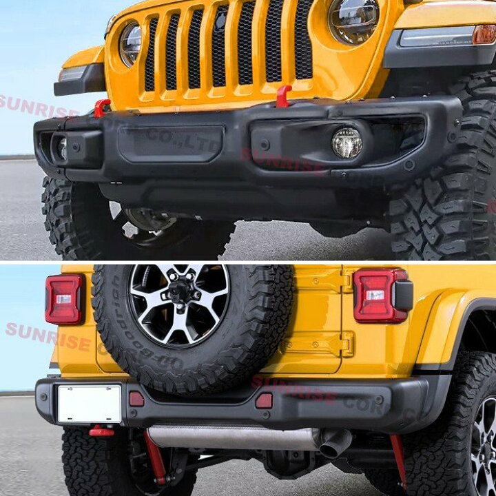 楽天市場】JEEP JL ラングラー USタイプ スチール フロント＆リア 