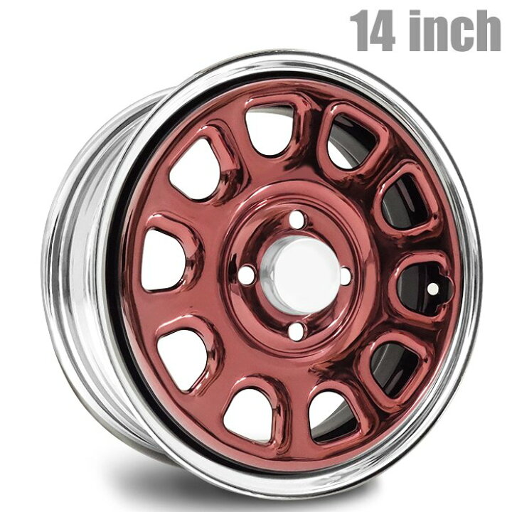 楽天市場】デイトナ 14インチ ホイール 4本セット 14×5.0J +42 4H 