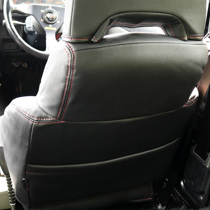 楽天市場】ジムニー JA11 ダイヤカット ステッチ レッド シートカバー 