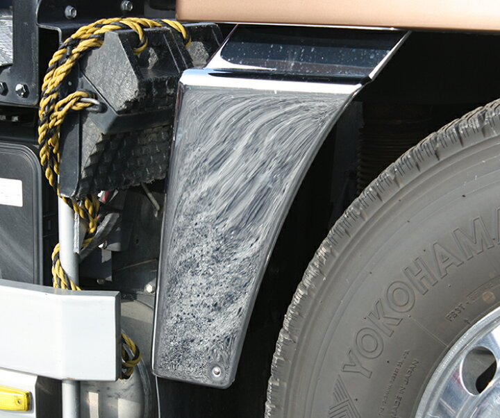 楽天市場】三菱ふそう 17スーパーグレート等 メッキ マッドガード  