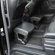 汎用 オットマン フットレスト 1個 車用 ブラック PVC レザー 角度調節可能 足置き 折り畳み 車載 ハイエ…