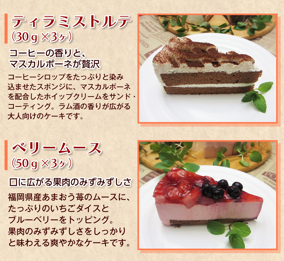日本製】訳あり 4種のバラエティケーキセット（4種×3個）ガトーショコラ・チーズケーキ・ティラミストルテ・ベリームース ケーキ 