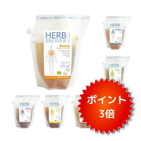 HERB BREWER ハーブブリューワー 1袋3回分 ポットのいらないリーフハーブティー オーガニック ハーブティービューティー ブリージング 呼吸 クレンズ スムーズ ディフェンド リラックス フォーウーマン むくみ アウトドア