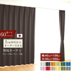 オーダーカーテン 遮光1級 防炎 断熱 無地 選べる60色 1枚 [幅 40～100cm][丈 30～250cm]洗える 1cm単位からオーダー可能！ シンプル タッセル付 送料無料 韓国インテリア 北欧 節電 エコ 省エネ[断熱CP]