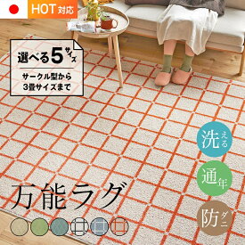 万能 洗えるラグ 選べる5サイズ ポント オセロ 通年 オールシーズン 防ダニ 日本製 床暖対応 ホットカーペット対応 洗える ウォッシャブル マット 絨毯 ラグマット リビング ひとり暮らし スミノエ 送料無料 [ラグCP] [CLT]