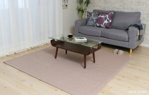 ラグカーペット*コットンキルトサイズ:130×185cm(1畳)■敷物マットナチュラル綿北欧洗える床暖対応ホットカーペット対応