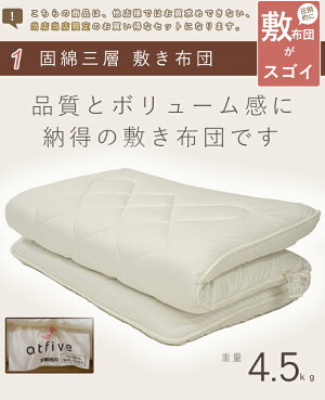 西川羽毛布団6点セットシングルサイズ【グレア】【あす楽】【送料無料】日本製羽毛布団+固綿三層敷布団+枕などふとんセットカバーリング寝具セット