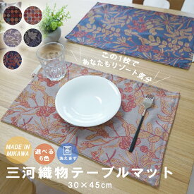 日本製 ランチョンマット テーブルマット コースター テーブルクロス テーブル リビング ギフト 織物 手織り 北欧 洗える 30×45cm おしゃれ 華やか 1枚 新作商品 New メール便対応可能
