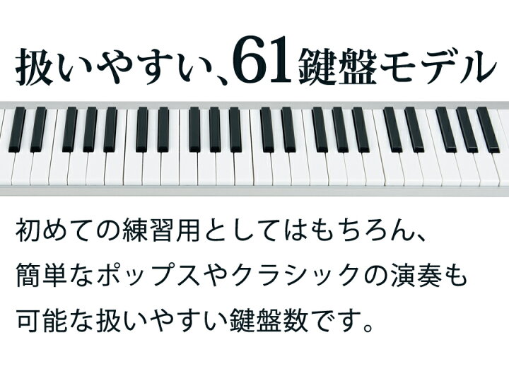 楽天市場 公式 電子キーボード 61鍵盤 1年保証 コードレス 充電式 日本語表記 軽量 楽器 録音 デモ曲 ポータブル 子供 大人 初心者 61鍵盤電子キーボード 電子ピアノ クリスマスプレゼント Playtouch Easy Sunruck サンルック Sr Dp05 Sunruck Direct