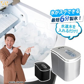 【公式】【芸能人応援商品】【レビュー特典付】 小型 製氷機 家庭用 最短6分 高速製氷 丸型氷 スコップ付き 自動製氷機 高速製氷機 自動製氷機 短時間 時間短縮 氷作り機 高速 アイス ice 氷 卓上 コンパクト アイスメーカー 冷庫さん SunRuck サンルック SR-HIM01 シルバー