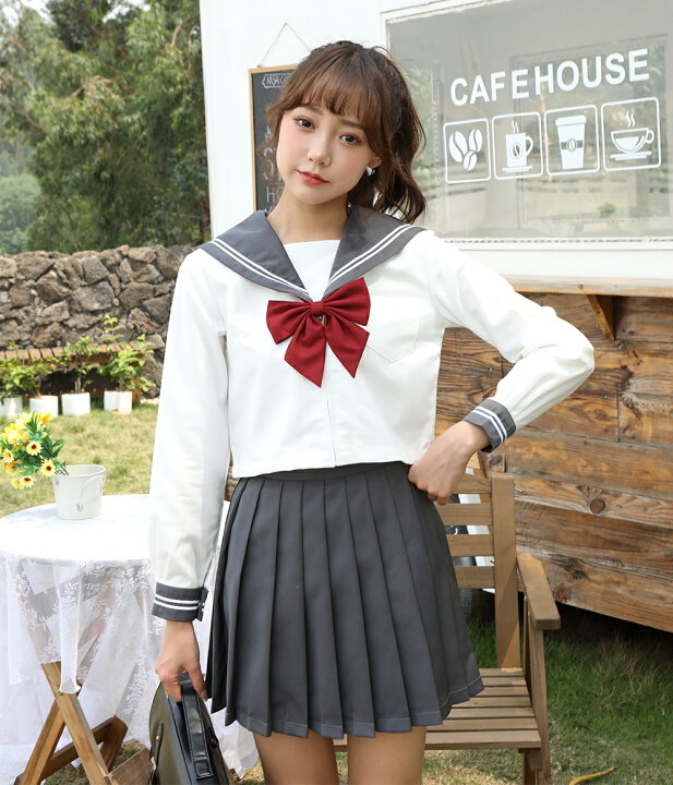 楽天市場】セーラー服 3点セット 学生服 長袖 女子制服 コスプレ  