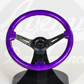 Avenue Performance　エレクトリックパープル　ブラックスポーク　アベニューパフォーマンス　350mm　ステアリング　ハンドル　USDM　ペイント　70mmディープ