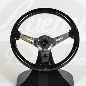 Avenue Performance　レイブンブラック　クロームスポーク　アベニューパフォーマンス　350mm　ステアリング　ハンドル　USDM