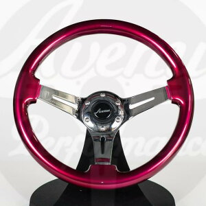 Avenue Performance チェリーパール クロームスポーク アベニューパフォーマンス 350mm 35φ ステアリング ハンドル JDM USDM 70mmディープ ペイント レッド PCD70