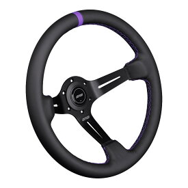 DND Performance Interior　Race　レザー　パープルステッチ　350mm　ステアリング　75mmディープ　USDM　レース　ハンドル　本革　ドリフト　サーキット　PCD70