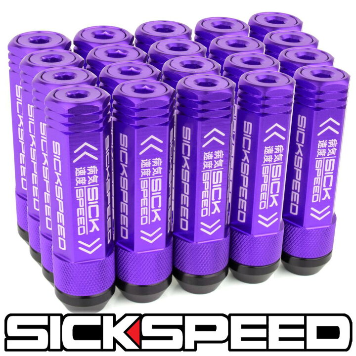 楽天市場】SICKSPEED 3Pハイブリッドナット ロングタイプ パープル 20 