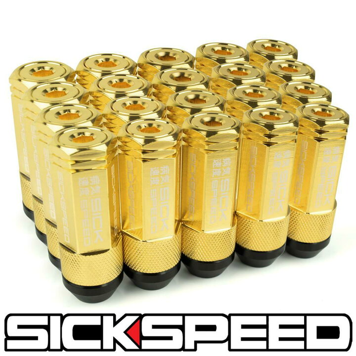 楽天市場】SICKSPEED 3Pハイブリッドナット ショートタイプ ゴールド 
