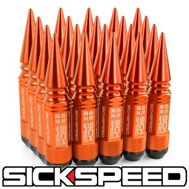 SICKSPEED　3Pハイブリッドナット　ショートタイプ　スパイク　108mm　オレンジ　16本　20本　24本　スパイクナット ホイールナット ホイールボルト スチールナット アルミナット ロックナット 3分割 シックスピード　12x1.5 12x1.25 1/2-20 14x1.5 14x2.0