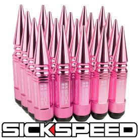 SICKSPEED　3Pハイブリッドナット　ショートタイプ　ピンク　20本　108mm　スパイクナット スチールナット アルミナット　ホイールナット　3分割　シックスピード　12x1.5 12x1.25 12x1/2 14x1.5