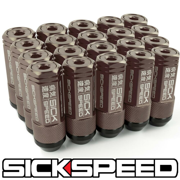 楽天市場】SICKSPEED 3Pハイブリッドナット ロングタイプ ブロンズ 20 