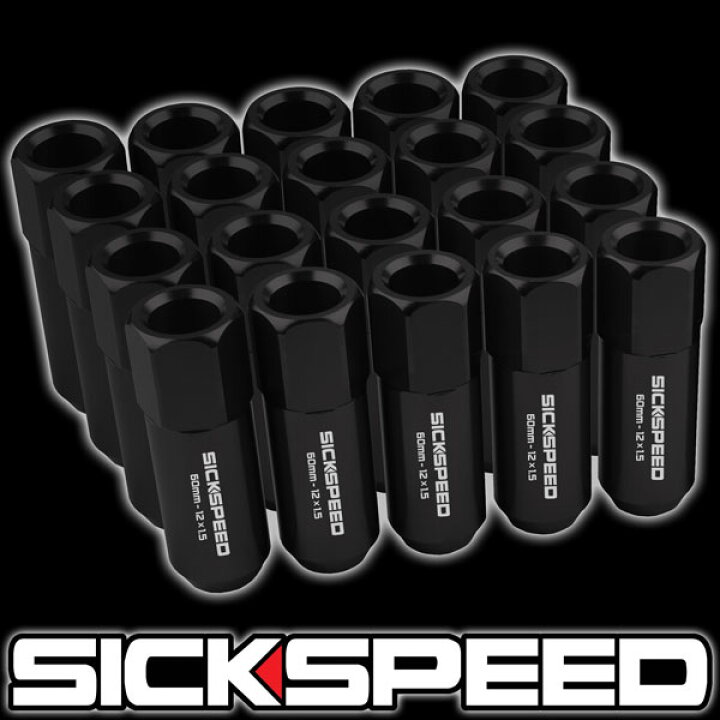 楽天市場】SICKSPEED 特別モデル スチールロングナット ブラック 