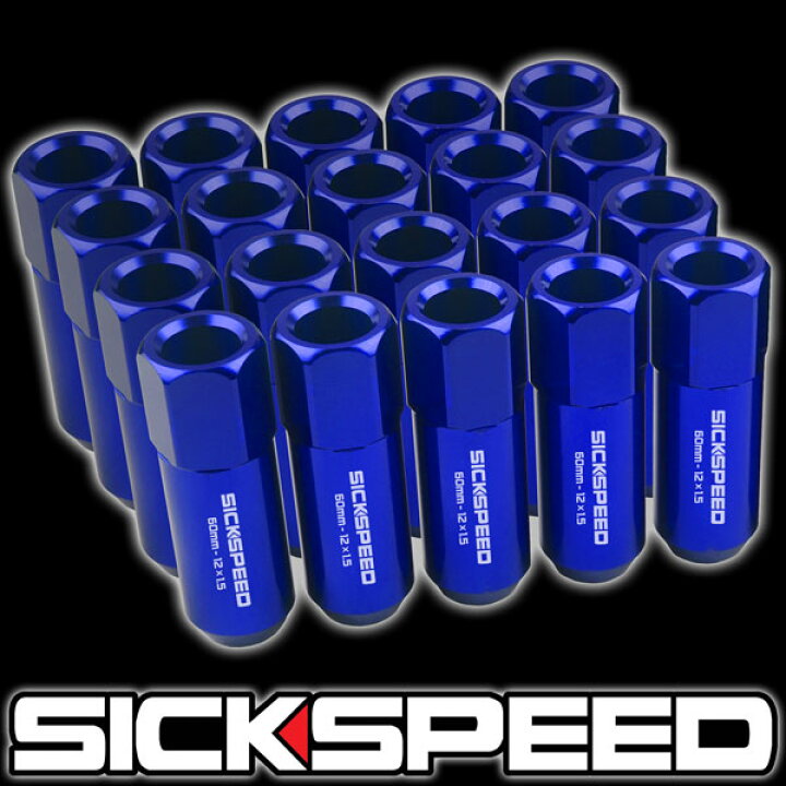 楽天市場】SICKSPEED 特別モデル スチールロングナット ブルー M12xP1 