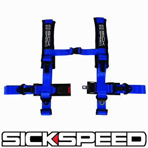 SICKSPEED 4点式レーシングハーネス ブルー 1セットシートベルト シックスピード 病気速度 USDM JDM