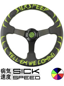 SICKSPEED�@�O���[���X�e�b�`�@�p���`���O���U�[�@�X�e�A�����O�@�n���h���@�V�b�N�X�s�[�h�@�h�J�@340mm�@34�Ӂ@USDM