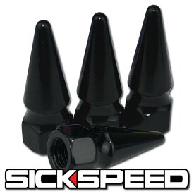 SICKSPEED　スパイクナット　ブラック　1本　エンジンルーム　ドレスアップ　M6xP1.0　M8xP1.25　M10xP1.25　M12xP1.25　スパイクボルト　スパイク　ナット　ボルト　シックスピード　USDM