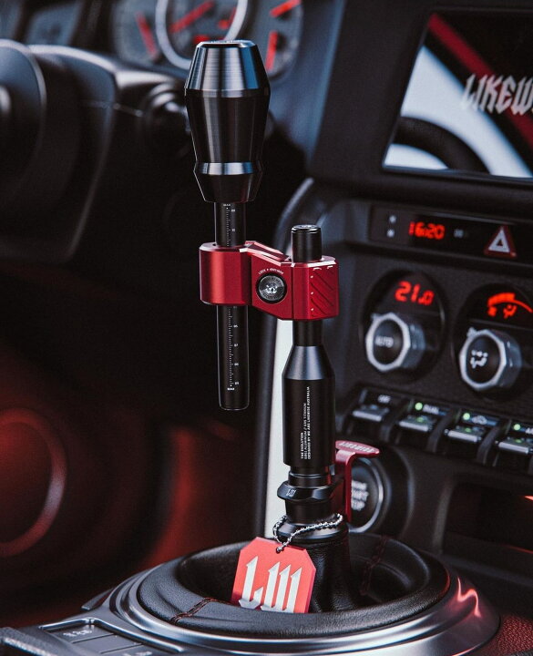 ライクワイズ デイトナ レッド 赤 シフトノブ 汎用 AT MT トラックも可  