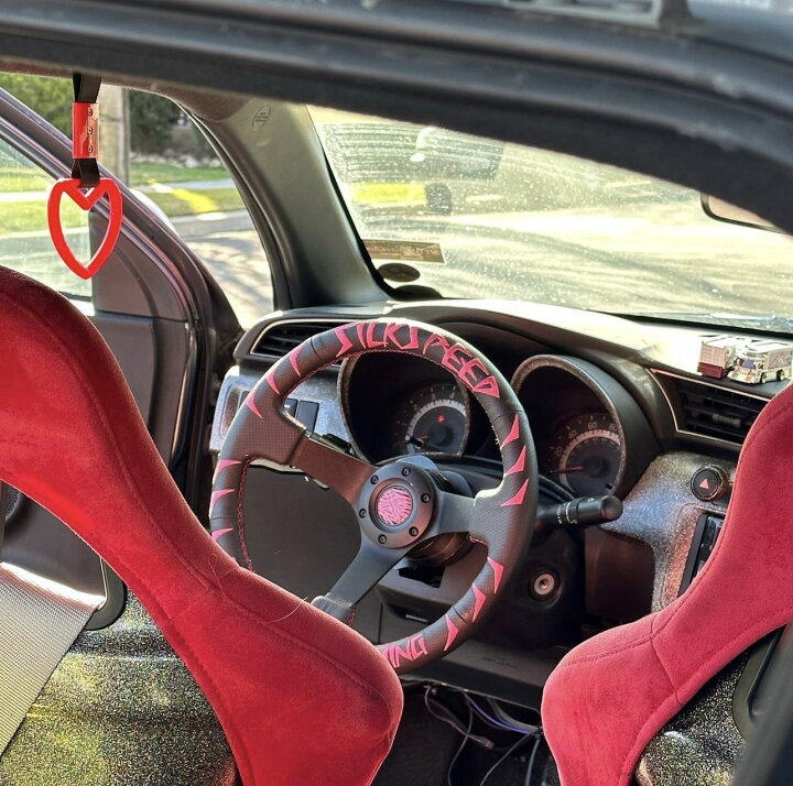 楽天市場】SICKSPEED レッドステッチ パンチングレザー ステアリング 