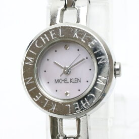 【中古】 E762T ミッシェルクラン 1N01 0CZ0 クオーツ式 腕時計 レディース 純正ベルト 銀色 シェル文字盤