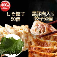 【楽天市場ショップ・ザ・イヤー2024 受賞】しそ餃子50個 黒豚肉入り餃子50個 一龍堂 しそ餃子 シソ餃子 …