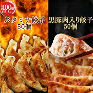 【ショップ・ザ・イヤー2024 受賞】黒豚肉入り餃子50個スタミナ餃子50個セット 一龍堂 餃子 ぎょうざ ギ…