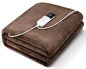 【冬の大特価セールxポイント5倍】電気毛布 敷き 160x80cm 電気ひざ掛け 電気ブランケット 電気敷き 洗える ふかふか ソファ 30-55℃ 無段階調節 1-12h切タイマー ダニ退治 コントローラ付き 省エネ 過熱保護 冷え対策 暖房器具 防寒グッズ 節電 あったかグッズ