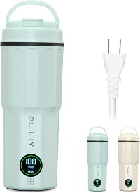 【エントリーポイント5倍】電気ケトル ポータブル 海外対応 電圧100-240V 携帯 湯沸かしケトル 小型 6段階温度調節 1-24H予約機能 保温 400ml トラベルケトル ステンレス 二重構造 旅行 一人用 ギフト 防災グッズ アウトドア コンパクト 電気ポット コーヒー 持ち運び