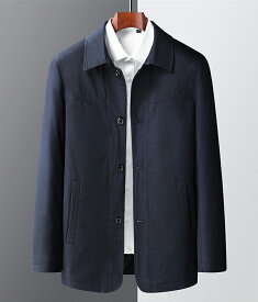 【スーパーSALEx最大70%OFF】コットンコート 春 秋 冬 薄手 メンズ コート ビジネス アウター ハーフ立ち襟 カジュアル 防風 撥水 透湿 アウトドア 大きいサイズ ビジネスコート カジュアルコート 無地 ショートモデル ギフト 誕生日