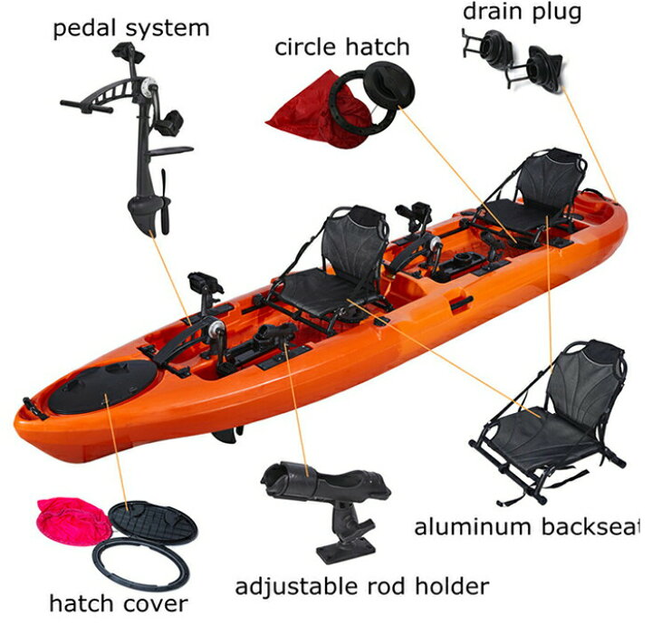 楽天市場】新仕様2人乗り ポセイドンカヤック fishing-kayak 推進 